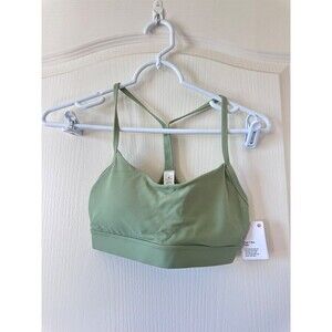 NWT Lululemon Flow Y Bra Nulu Vista Green Size 6